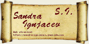 Sandra Ignjačev vizit kartica